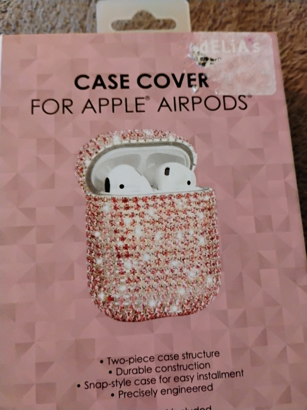 Case Cover for Apple AirPods - Pink Glitter